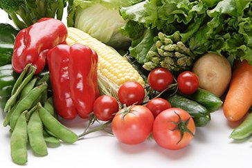 色とりどりの野菜の写真